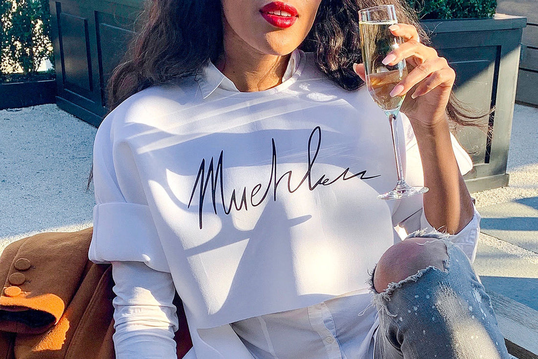 How to Layer Your Signature Slashed Sweatshirt