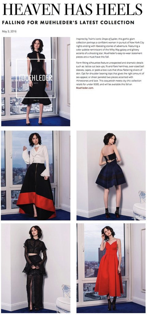 Sneak Peak Muehleder FW16 Collection in Heaven Has Heels