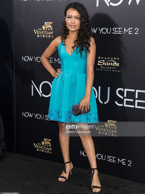 Jamila Velazquez in Muehleder for World Premiere of "Now You See Me 2"