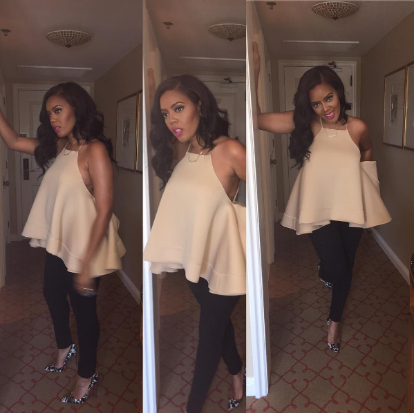 Angela Simmons Slaying in the Muehleder Catherine Top