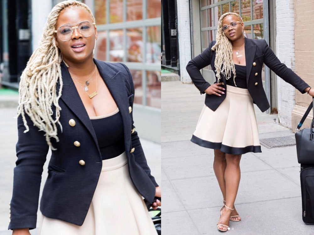 Founder and Editor of Fashion Bomb Daily Claire Sulmers Steps Out in Muehleder's Chelsea Skirt