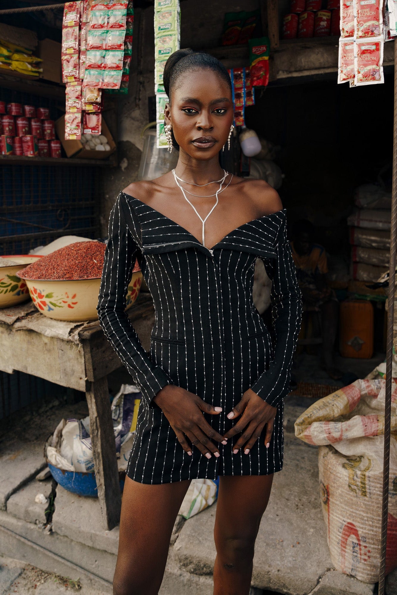 Kehinde Pinstripe Dress