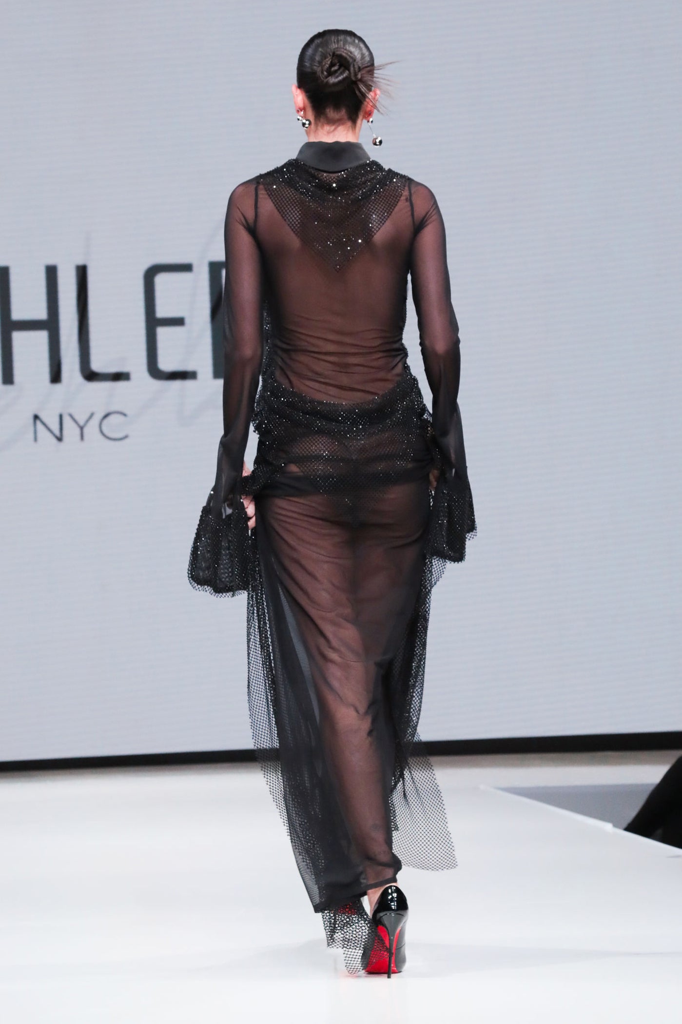 Sienna Sheer Mesh Gown