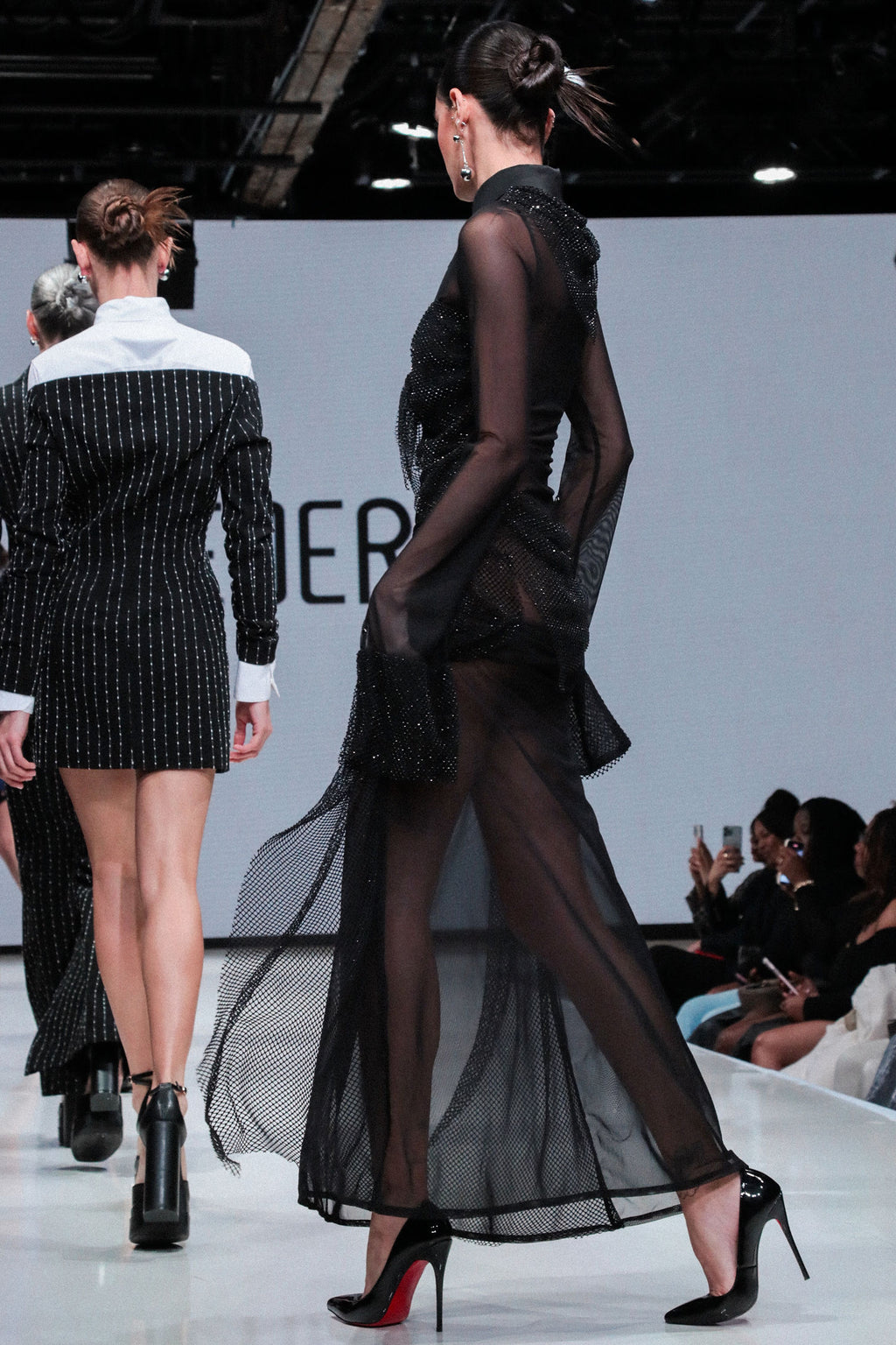 Sienna Sheer Mesh Gown