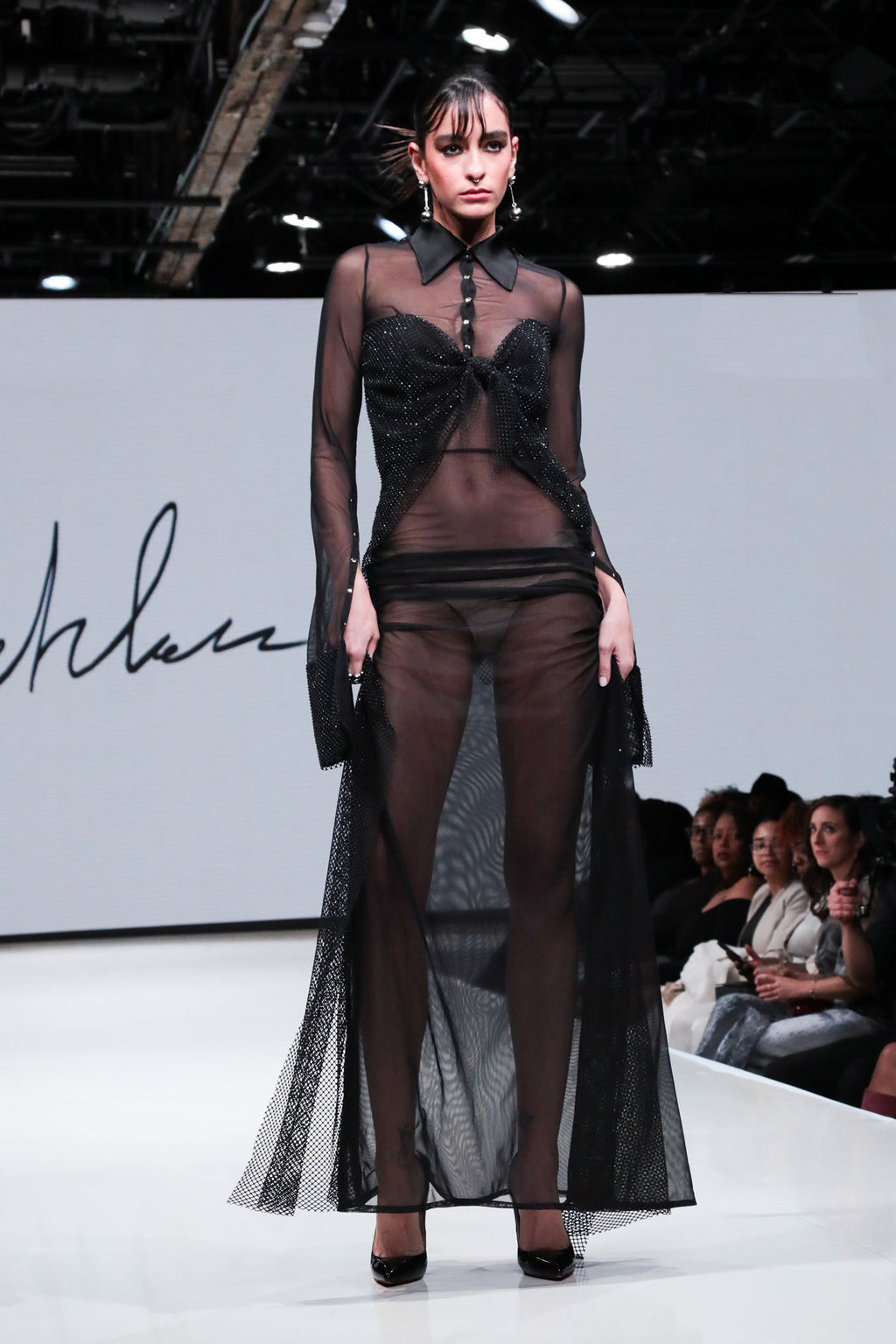 Sienna Sheer Mesh Gown