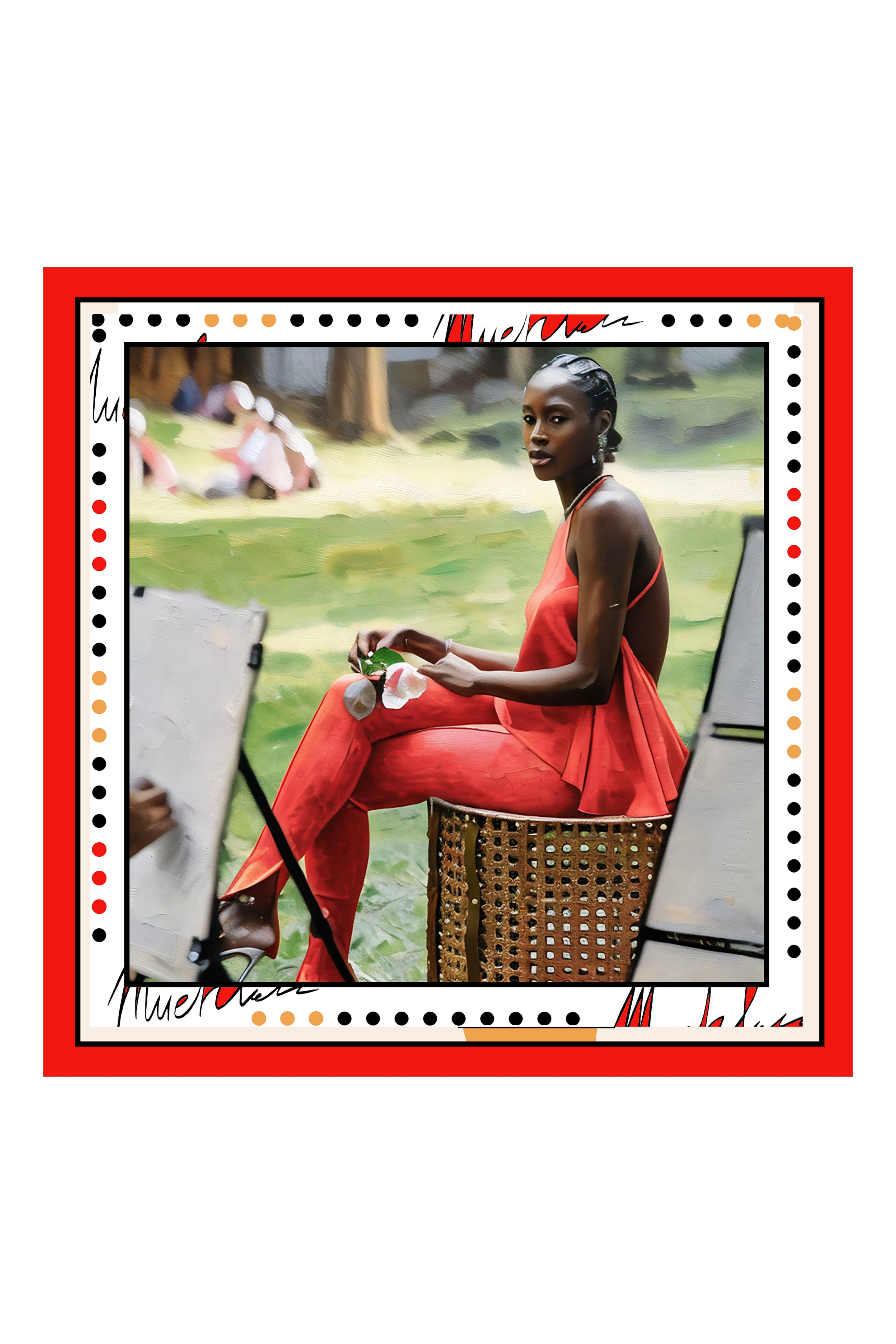 "She Is Art" Muehleder Silk Scarf