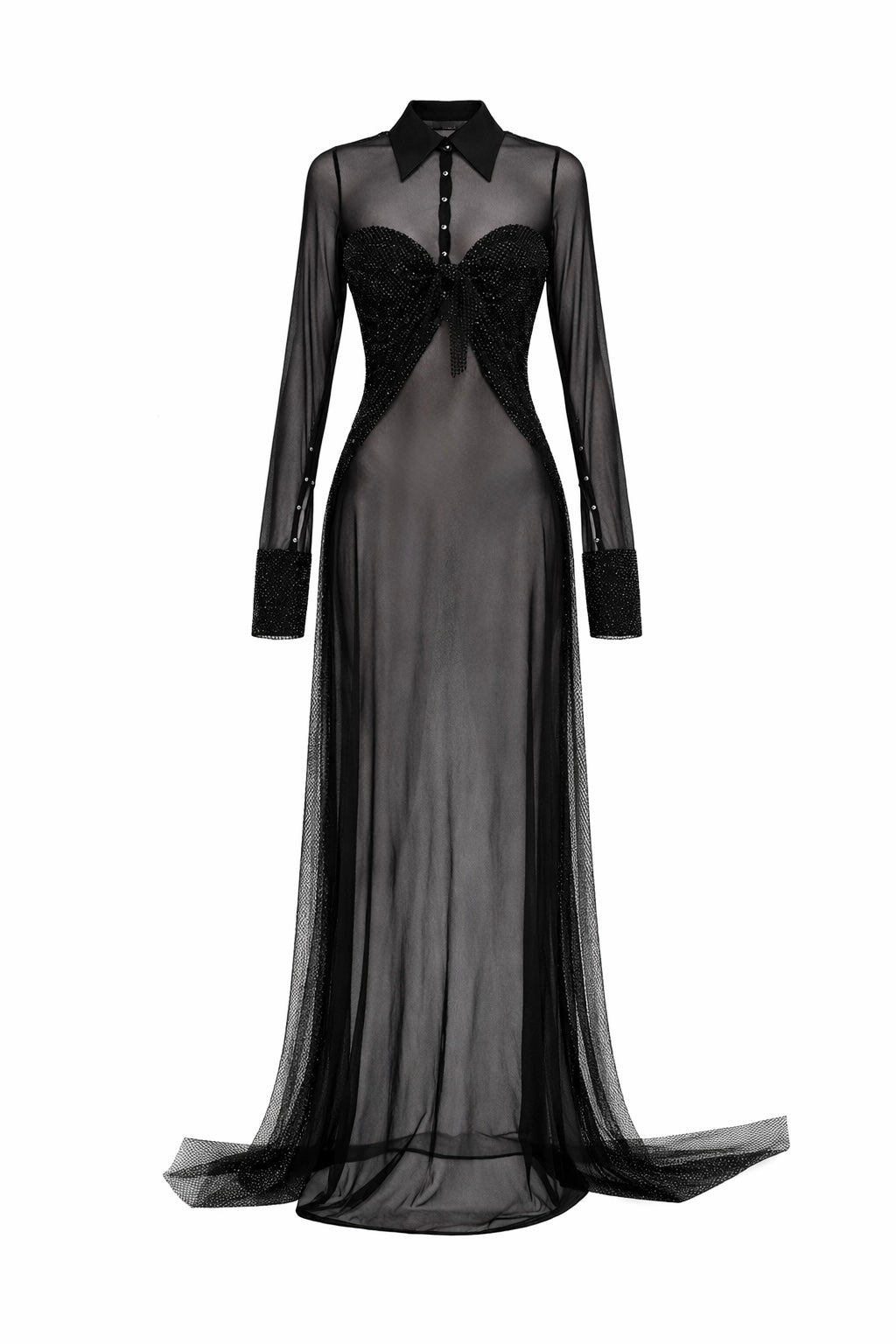 Sienna Sheer Mesh Gown