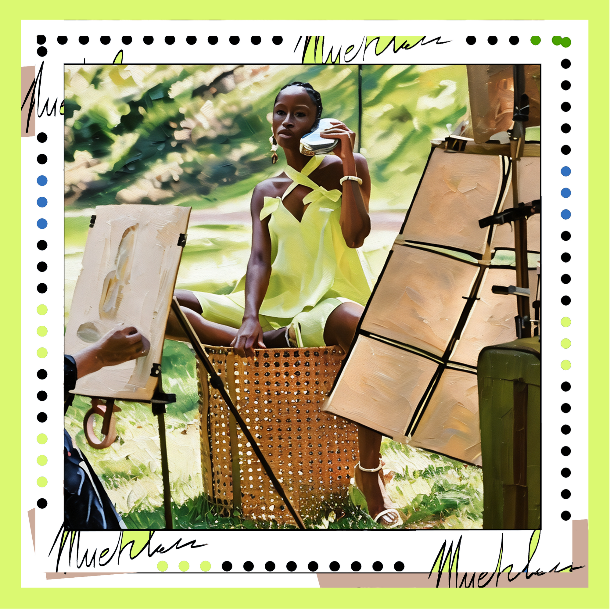 "She Is Art" Muehleder Silk Scarf