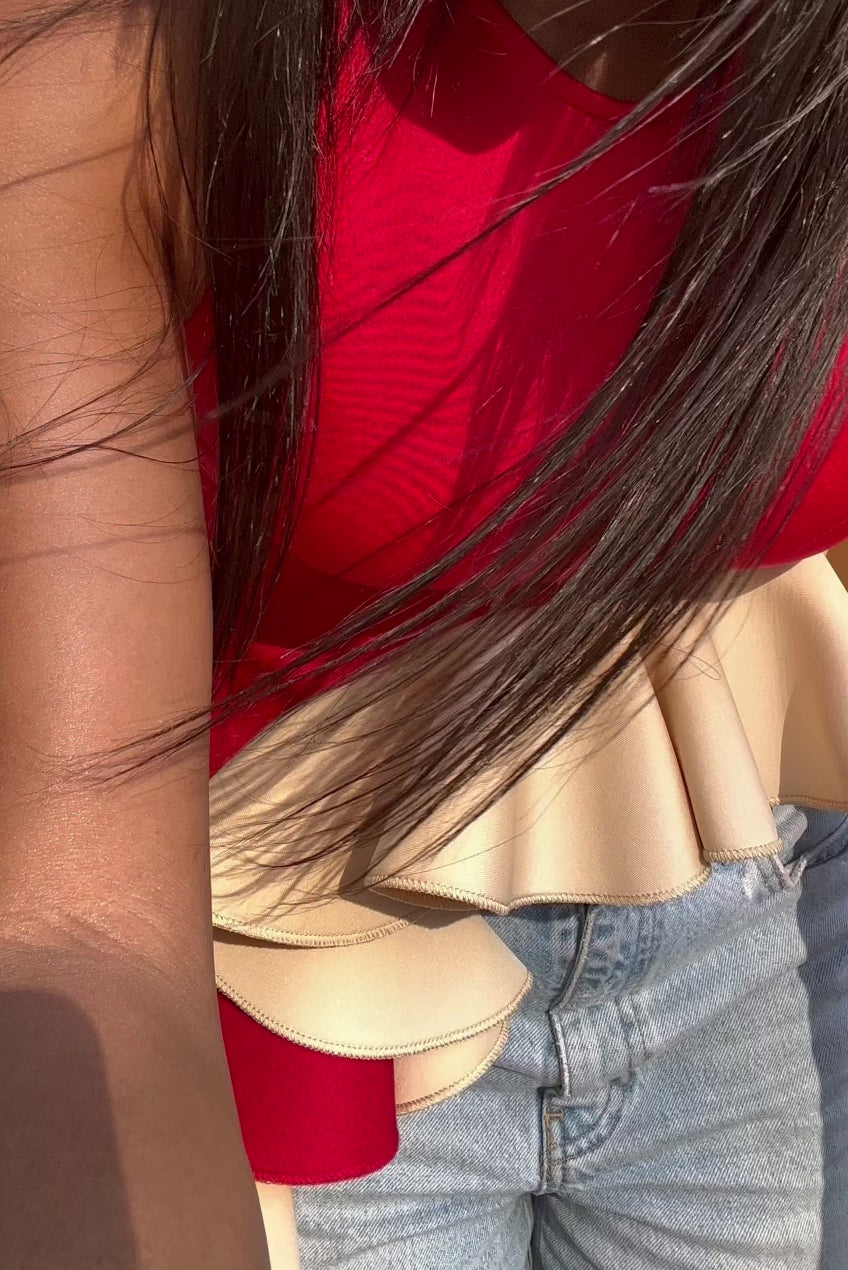 Simi Ruffle Tail Top