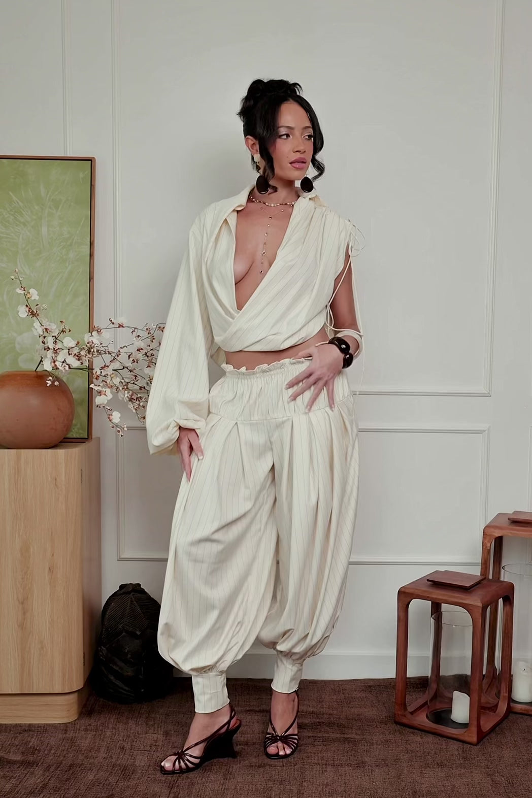 Asha Pinstripe Set