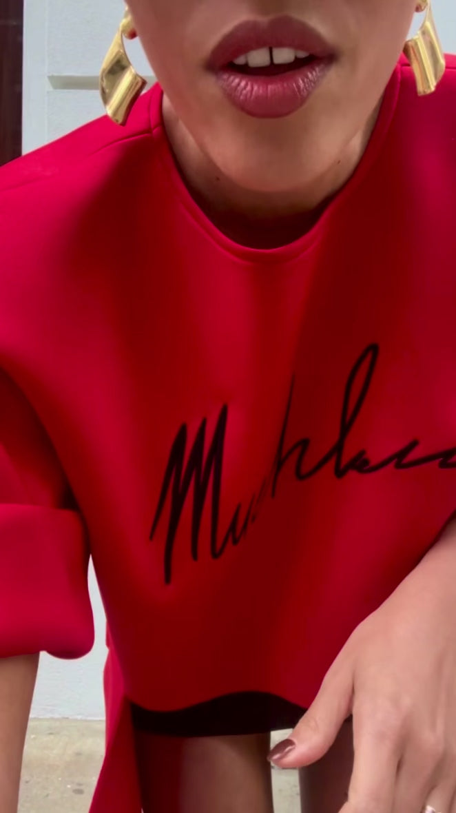 Signature Slashed Sweatshirt