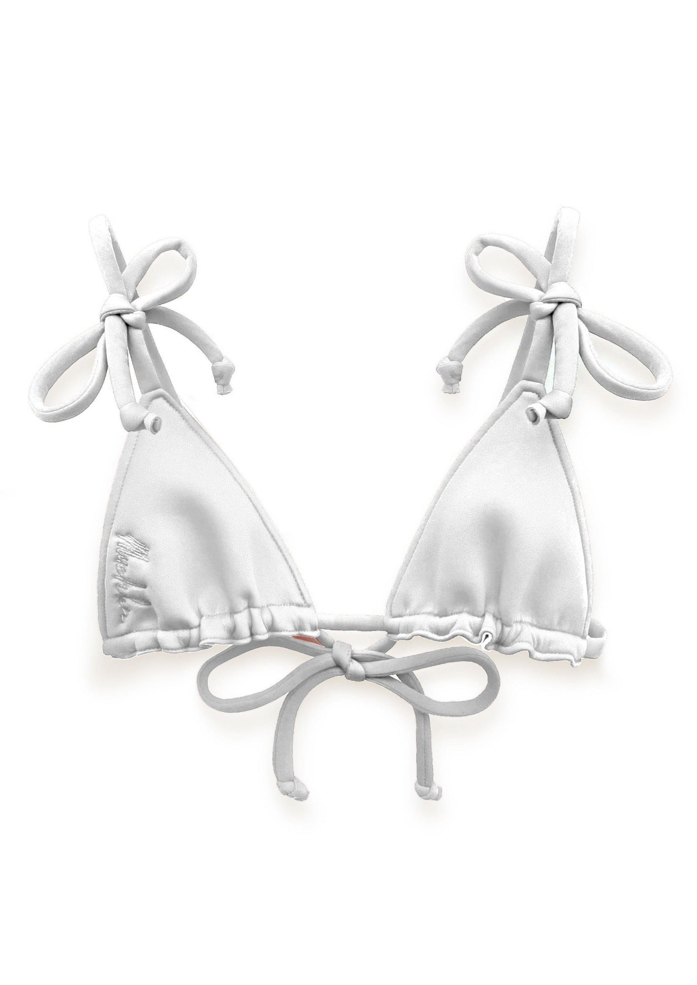 white neoprene bikini top