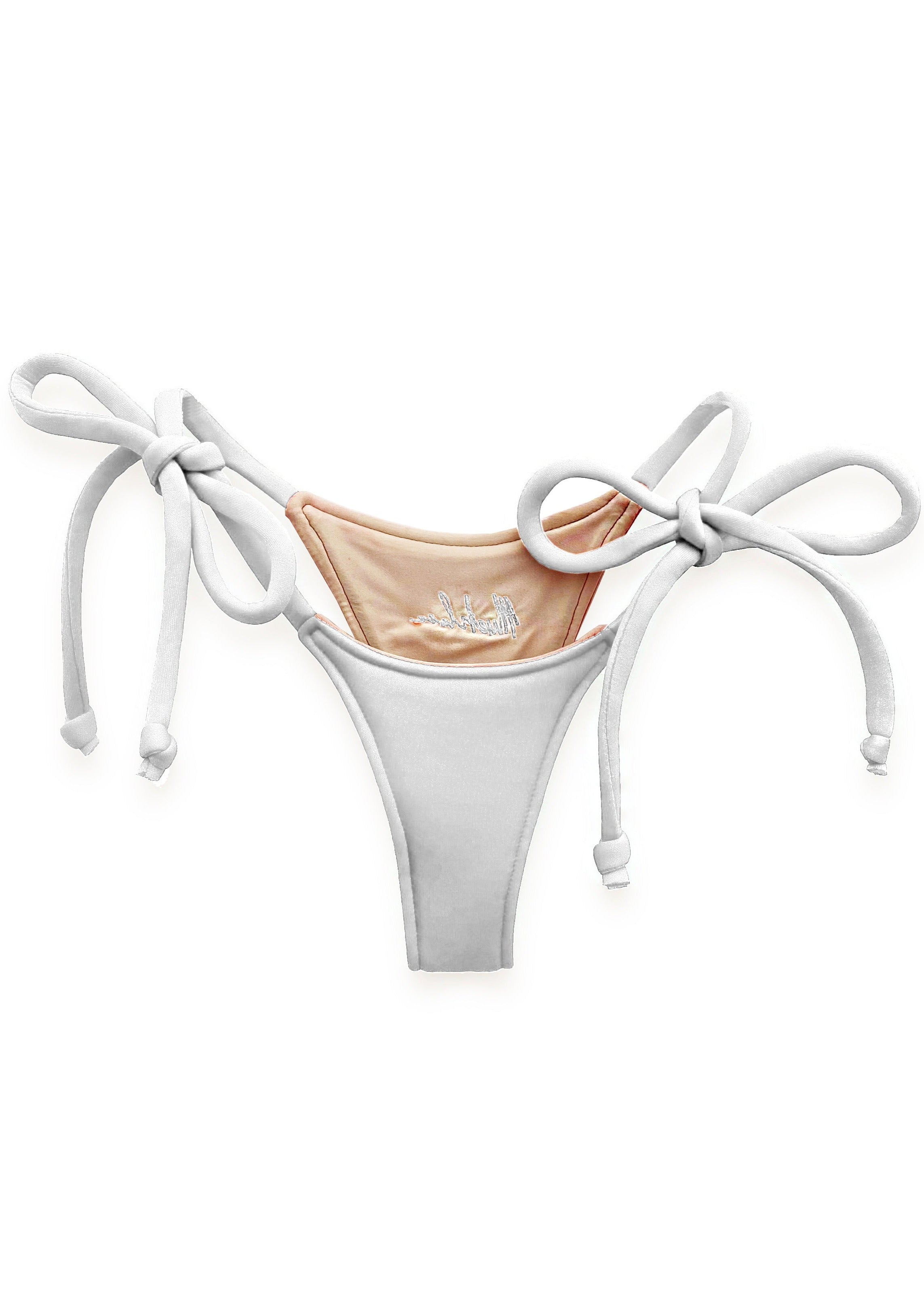 white neoprene bikini bottom