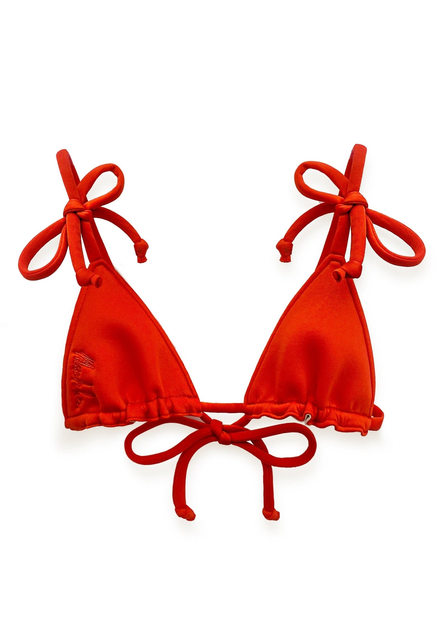 Red Neoprene Bikini Top