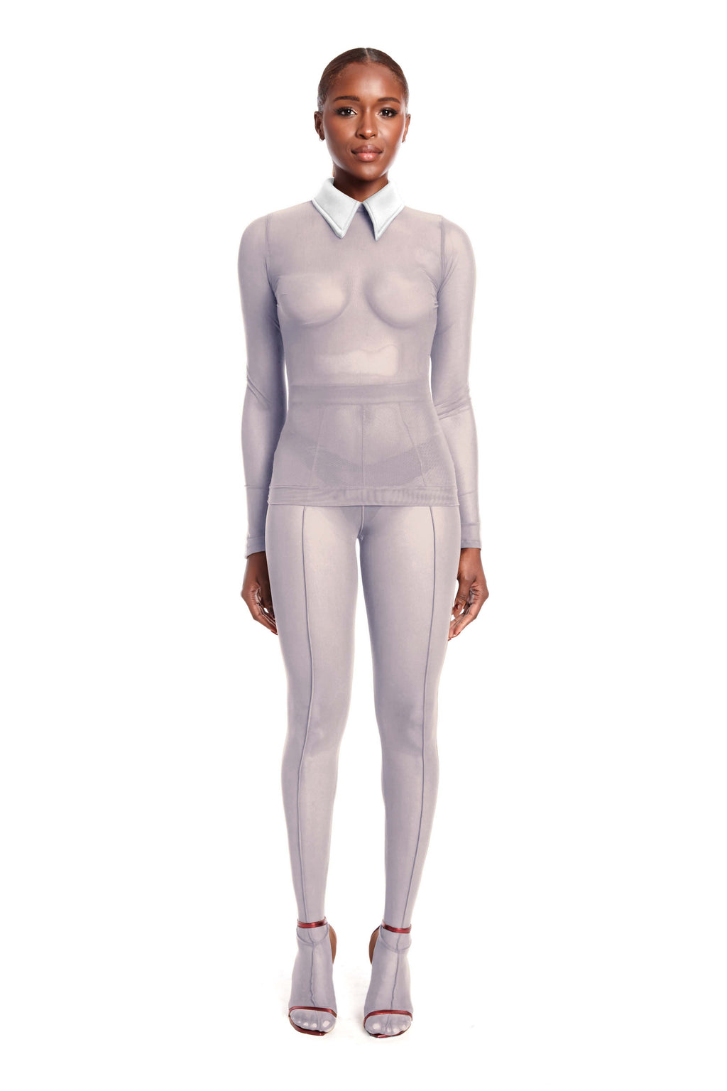 Jada Mesh Collar Top