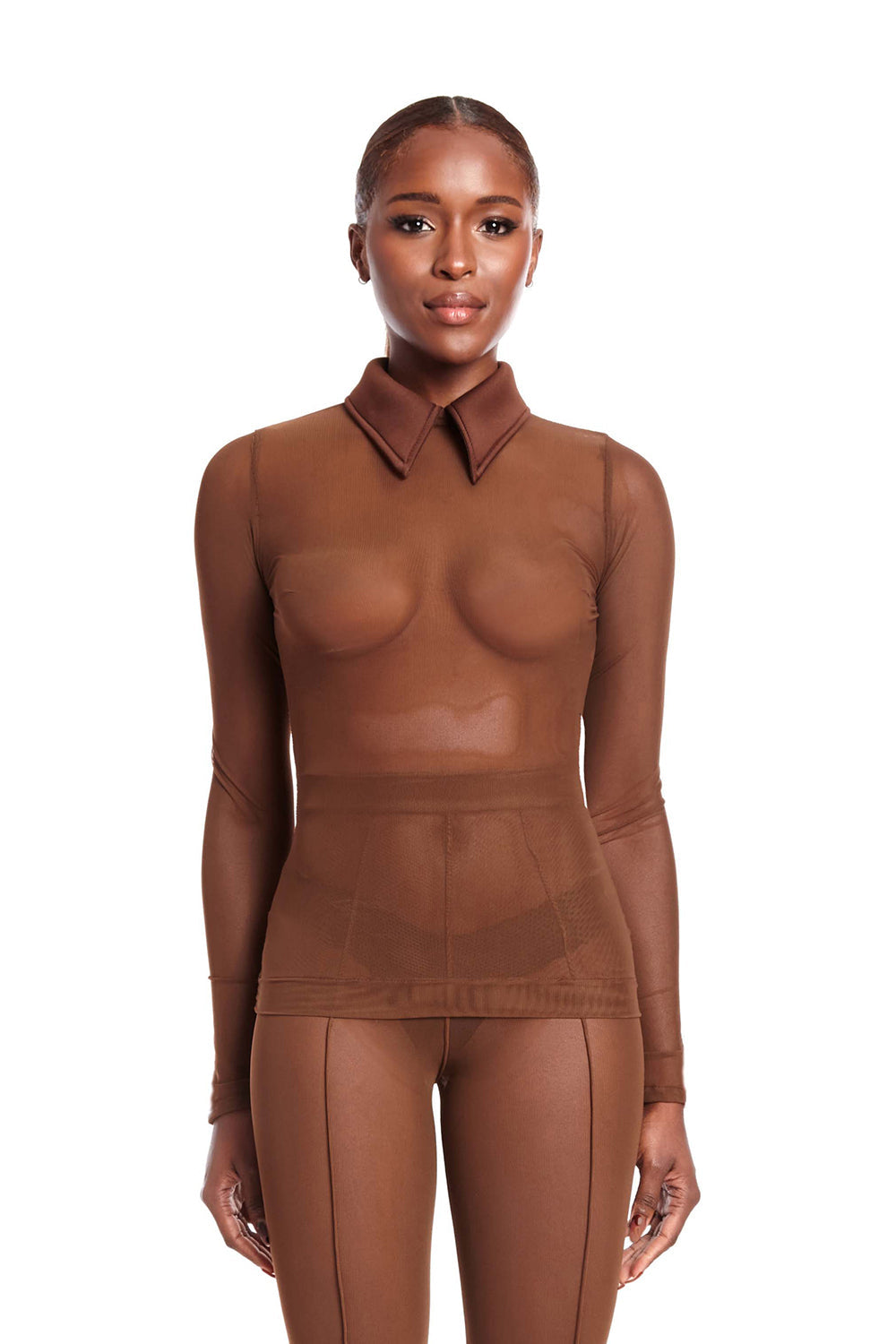 Jada Mesh Collar Top - XS